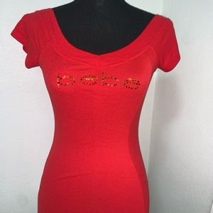 Red Bebe v neck